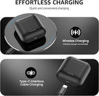 TOZO T6 Wireless Earbuds Bluetooth 5.3 - 50H Playtime, Stereo Sound, Waterproof IPX8, Wireless Charging Case, App-Controlled EQ, In-Ear Headphones