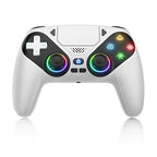 Dinosoo Wireless Controller for Android with USB Cable/Dual Vibration/6-Axis Motion Control/3.5mm Audio Jack/Multi Touch Pad/Turbo/1000mAh Battery/Programming, with PS5 2.4g Adapter