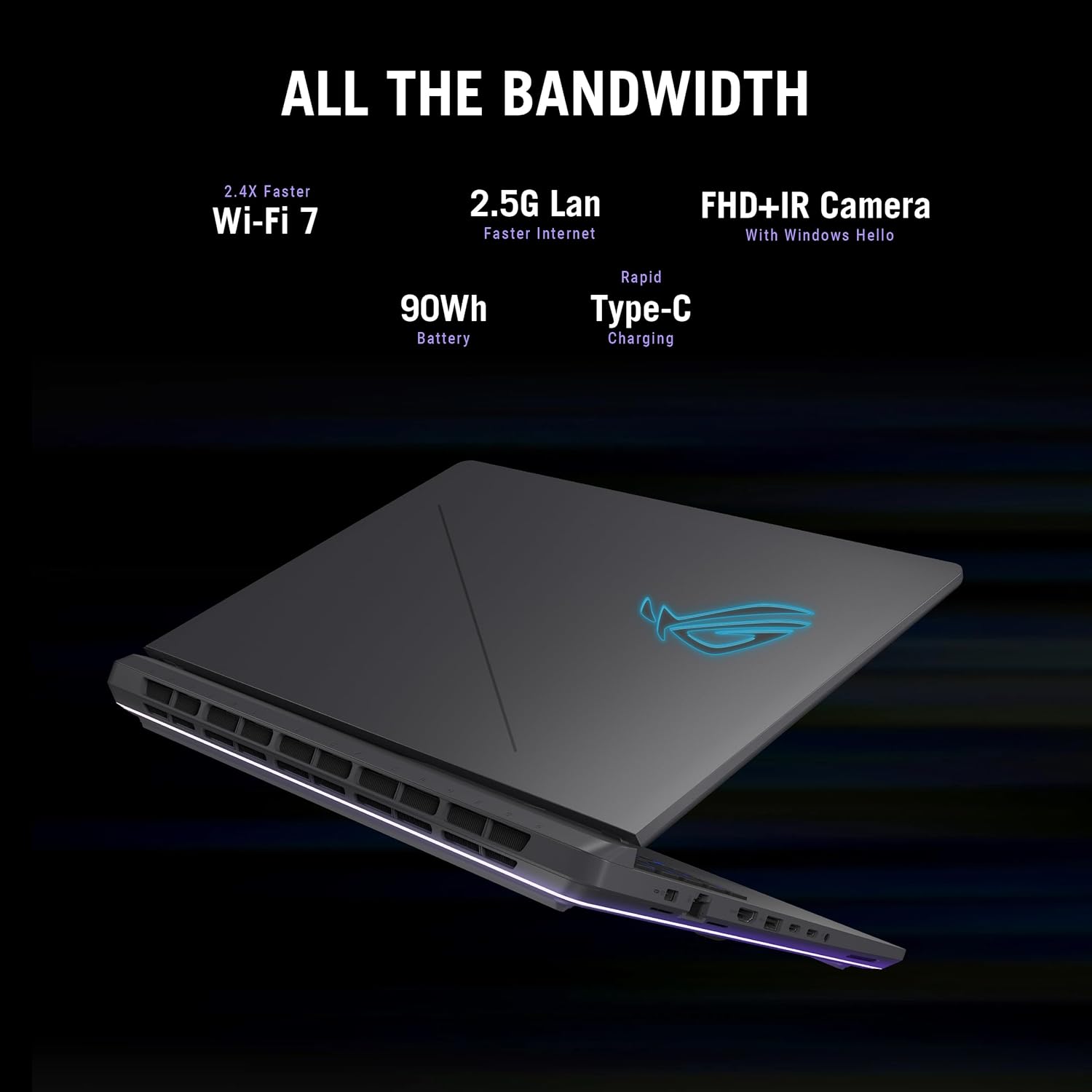 ASUS ROG Strix G16 (2025) Gaming Laptop, 16” FHD+ 16:10 165Hz/3ms Display, NVIDIA® GeForce RTX™ 5060 Laptop GPU, Intel® Core™ i7 Processor 14650HX, 16GB DDR5, 1TB Gen 4 SSD, Wi-Fi 7, Windows 11 Home