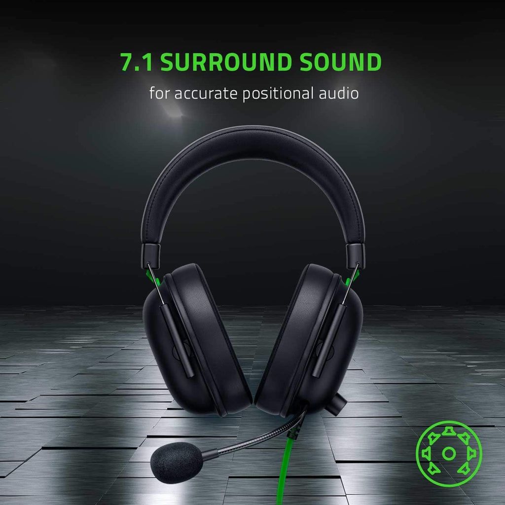 Razer BlackShark V2 X Gaming Headset – 7.1 Surround Sound, 50mm Drivers, HyperClear Mic, Memory Foam Cushions – PC, PS5, PS4, Xbox, Switch – 3.5mm Jack – Black
