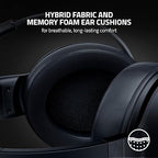 Razer Kraken V3 X Wired USB Gaming Headset: Lightweight Build - Triforce 40mm Drivers - HyperClear Cardioid Mic - 7.1 Surround Sound - Chroma RGB Lighting - Black