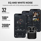TOZO T6 Wireless Earbuds Bluetooth 5.3 - 50H Playtime, Stereo Sound, Waterproof IPX8, Wireless Charging Case, App-Controlled EQ, In-Ear Headphones