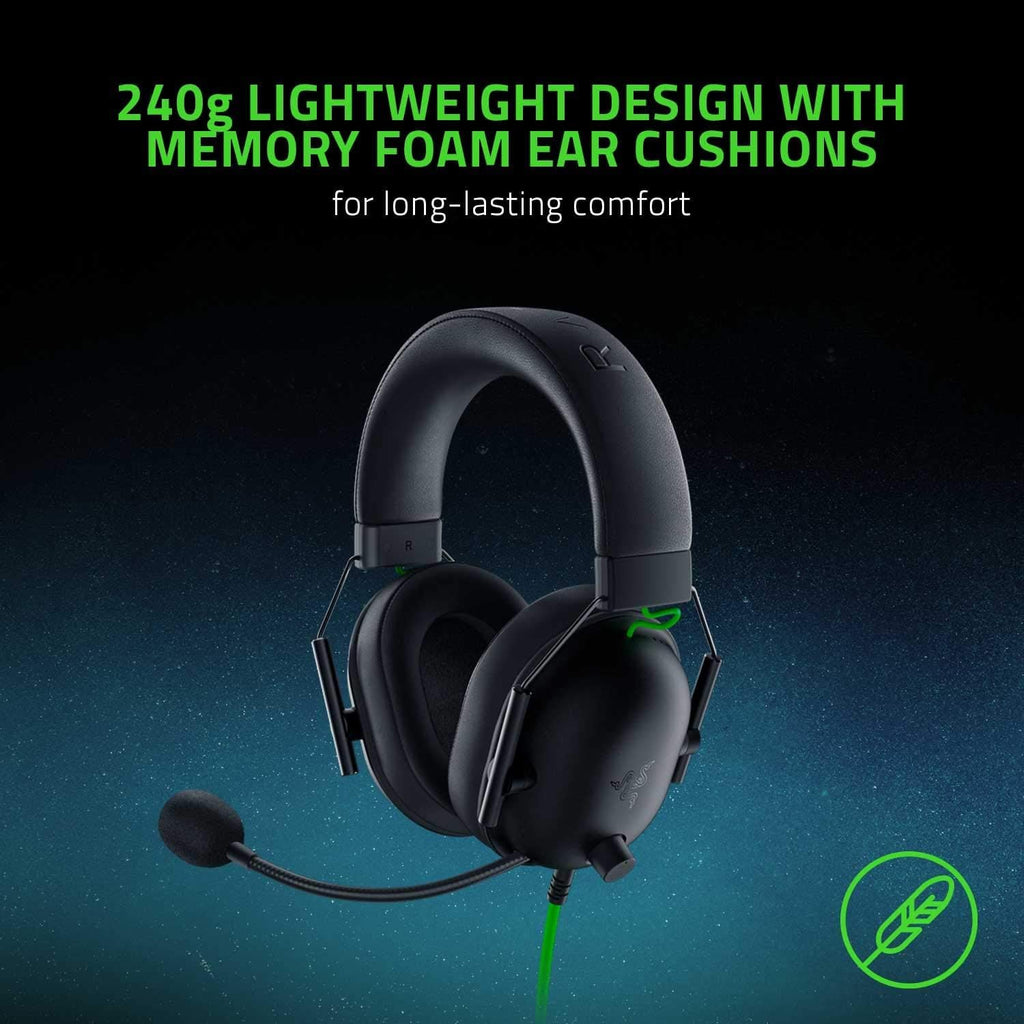 Razer BlackShark V2 X Gaming Headset – 7.1 Surround Sound, 50mm Drivers, HyperClear Mic, Memory Foam Cushions – PC, PS5, PS4, Xbox, Switch – 3.5mm Jack – Black