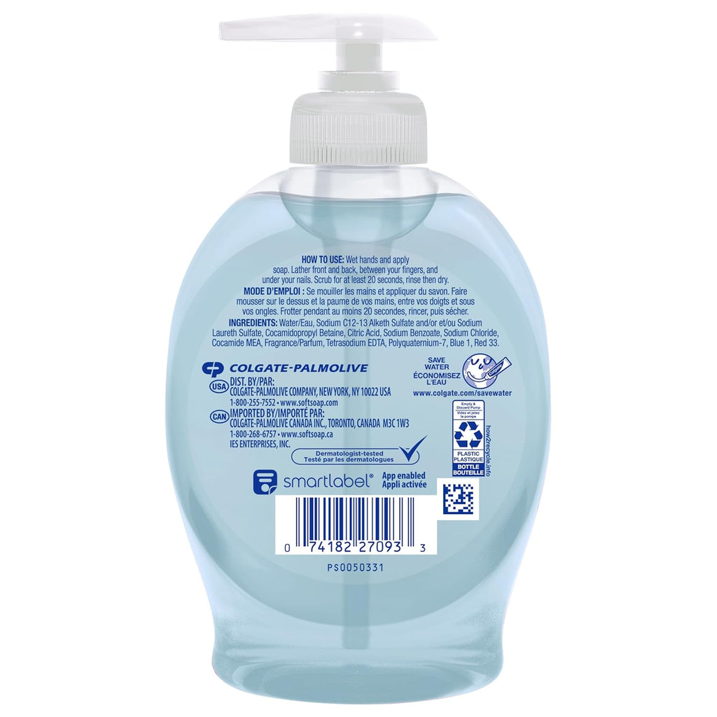 Softsoap Liquid Hand Soap – Fresh Breeze Scent – Moisturizing, Paraben-Free, 7.5 oz Bottles (Pack of 6), Gentle & Dermatologist Tested