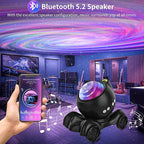 ENOKIK Galaxy Projector, Star Aurora Projector Built-in Bluetooth Speaker, Night Light for Kids Adults, White Noise Light for Home Decor/Relaxation/Party/Music/Gift (Black)